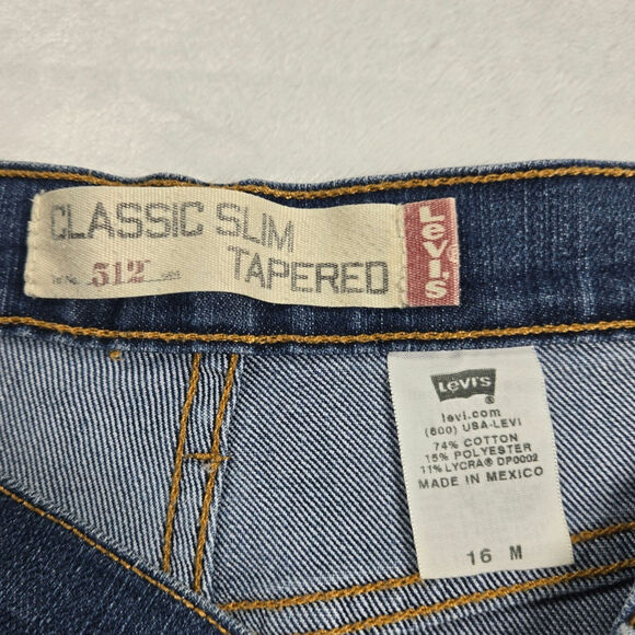 Levi's 512 Classic Slim Tapered Stretch Light Size 16 Med Women 2004 Vtg (34x31) - Picture 7 of 9